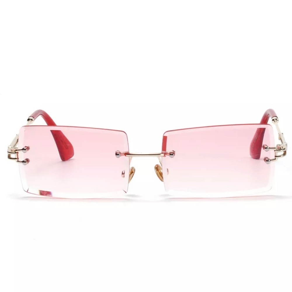 Retro PINK Rimless Sunglasses